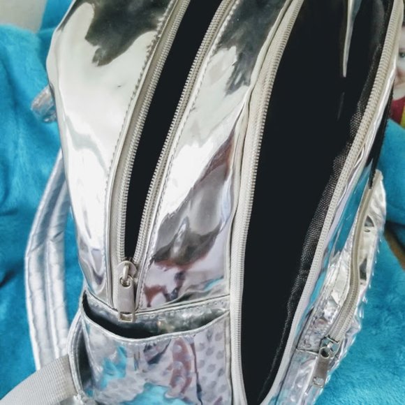 Nordstroms GirlsWomens Sassy Silver Backpack - Picture 2 of 2